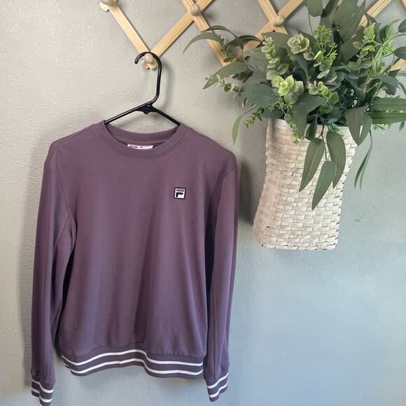 Vintage 1990s Fila Womens Small Purple Long Sleeves Pullover Sweatshirt Crewneck - Picture 1 of 6